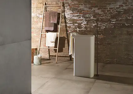 Effect concrete, Color beige, Background tile, Unglazed porcelain stoneware, 90x90 cm, Finish antislip